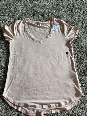 Abercrombie & Fitch Women's V-Neck Tee - Blush Pink